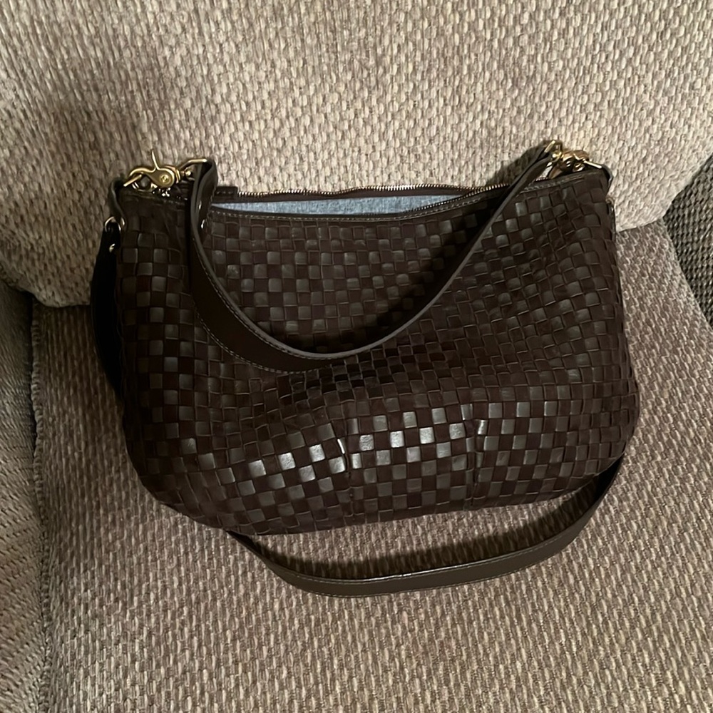 Mahogany and Napa Suede Clare V messenger bag. Gently used. Smoke and pet free